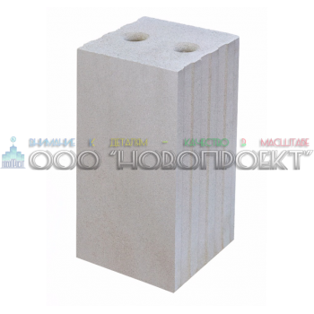 ПЗГ-10. Блок силикатный пазогребневый стеновой полнотелый 248/250/498