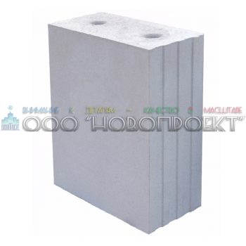 ПЗГ-12. Блок силикатный пазогребневый стеновой полнотелый 498/250/498