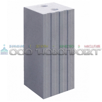 ПЗГ-13. Блок силикатный пазогребневый стеновой полнотелый 248/250/623
